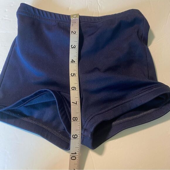 Alleson cheer spanx booty gymnastics tumbling dance shorts navy blue M 8-10 - Picture 4 of 5